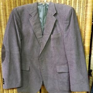 MCGREGOR Corduroy Sports Jacket Blazer Grey Padded Elbow Leather Buttons Sz 42S